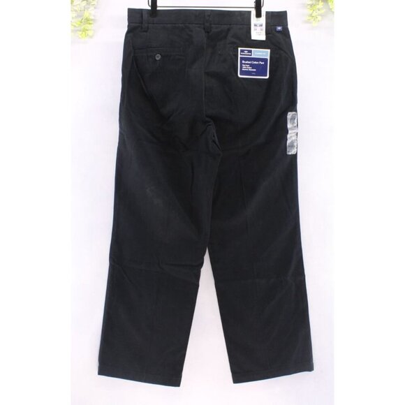 Dockers Men's Classic Fit Brushed Cotton Pant Flat Front Black Sz 34X30 NEW - Picture 2 of 13